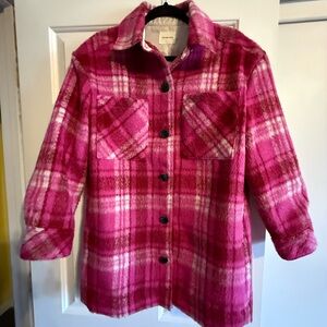 7 Diamonds Pink Plaid Women's Jacket